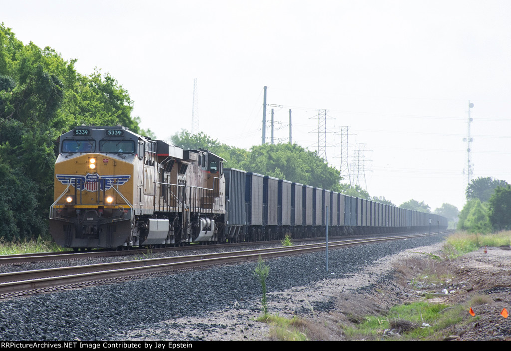 Next up at Rosenberg is a westbound empty stone train